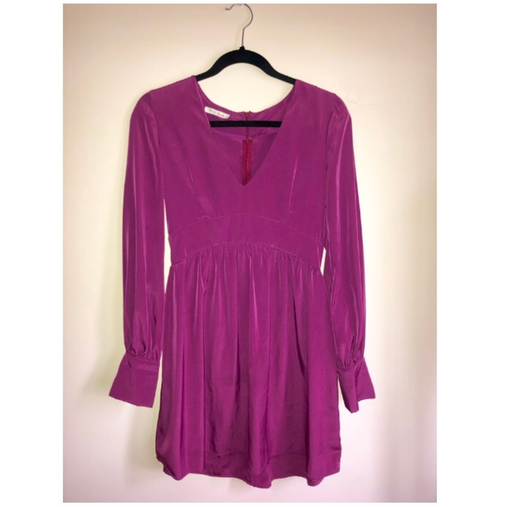 Fuchsia silk dress